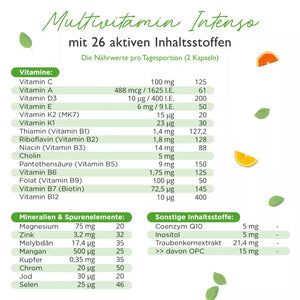Vitamine von A bis Z Multivitamin Intenso vit4ever esn