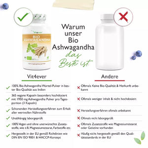 Bio Ashwagandha - 365 Kapseln