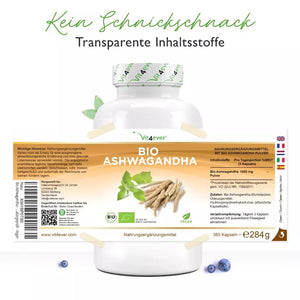 Bio Ashwagandha - 365 Kapseln