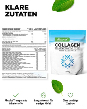 Kollagen Pulver - Geschmacksneutral (1000g)