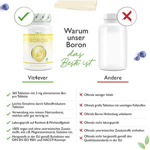 Bor / Boron 365 - 3 mg - Spurenelement (365 Tabletten)