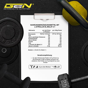 L-Citrullin Pulver - DL-Malat 2:1 Vegan (500gr)