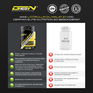 L-Citrullin Pulver - DL-Malat 2:1 Vegan (500gr)