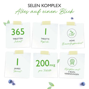 Selen 3-fach Komplex (365 Tabletten a 200 µg)