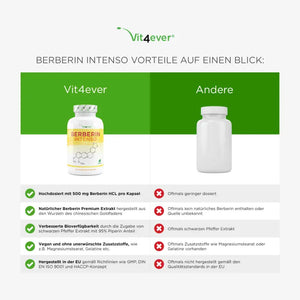 Berberin HCL Intenso - (120 Kapseln a 500mg)