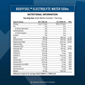12x BODY FUEL - ELECTROLYTE WATER (500ML)