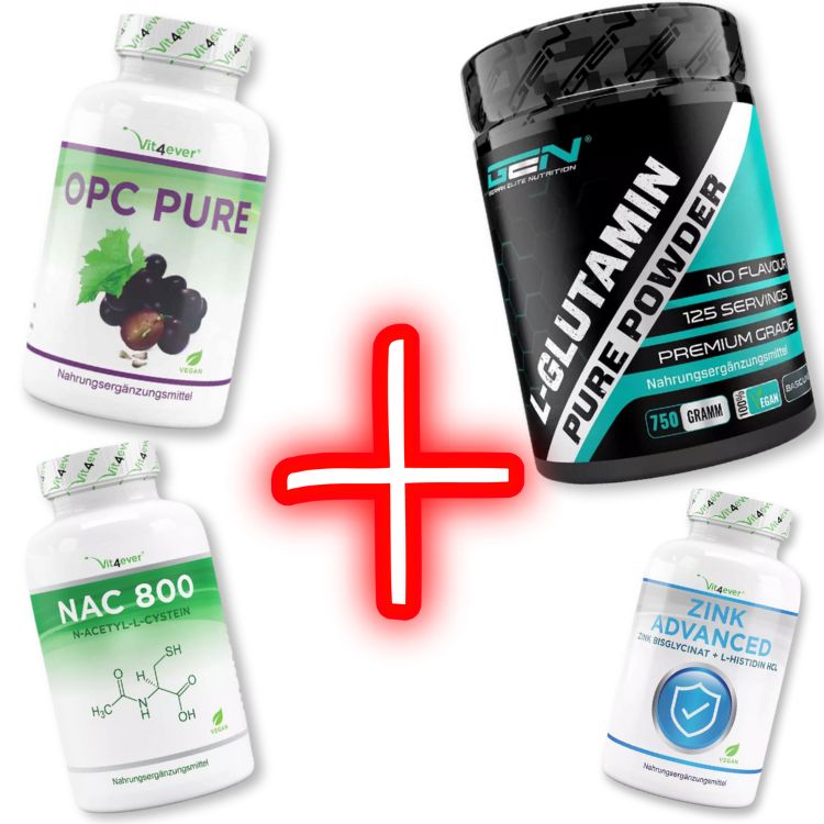 Immunsystem plus OPC Zink NAC L-Glutamin