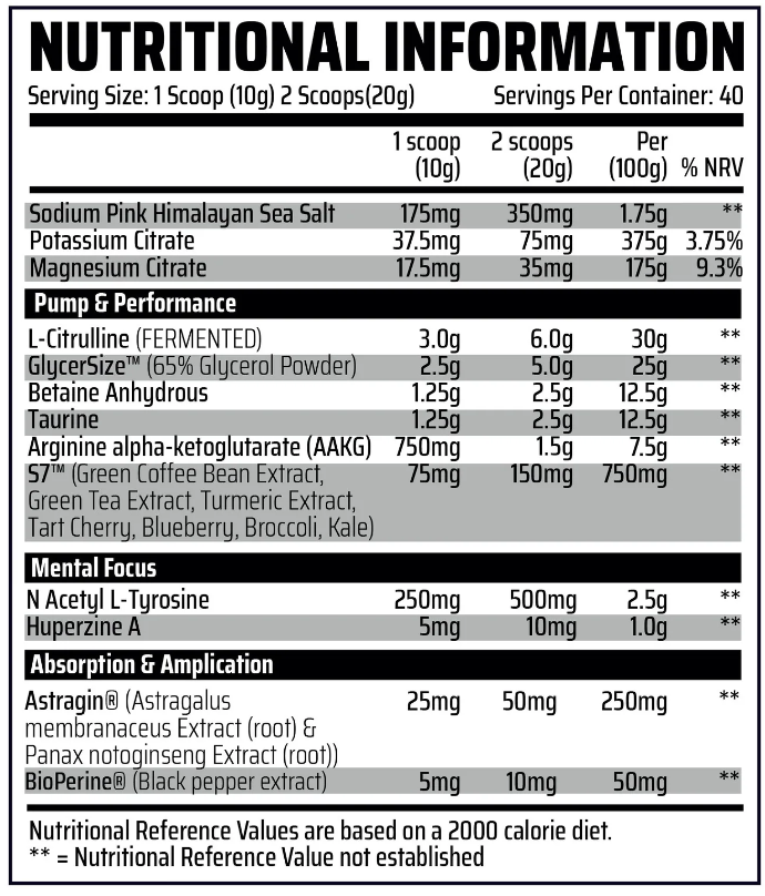 Nitro Pump Booster pre workout chemical warfare 