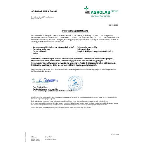 Omega 3 - EPA + DHA - (420 Softgel-Kaps.)