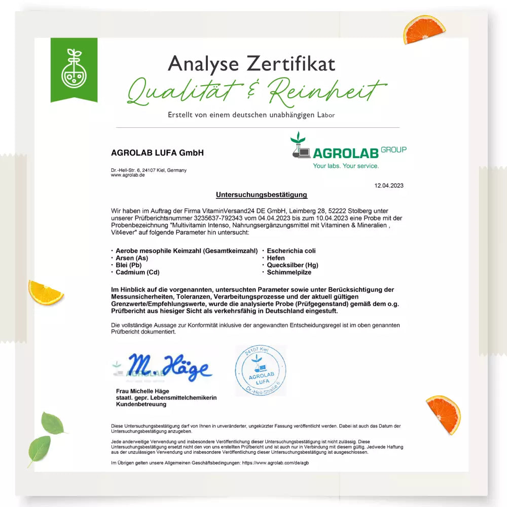 Vitamine von A bis Z Multivitamin Intenso vit4ever esn