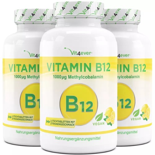Vitamin B12 - Aktives B12 Methylcobalamin - (365 Lutschtabletten a 500mcg)