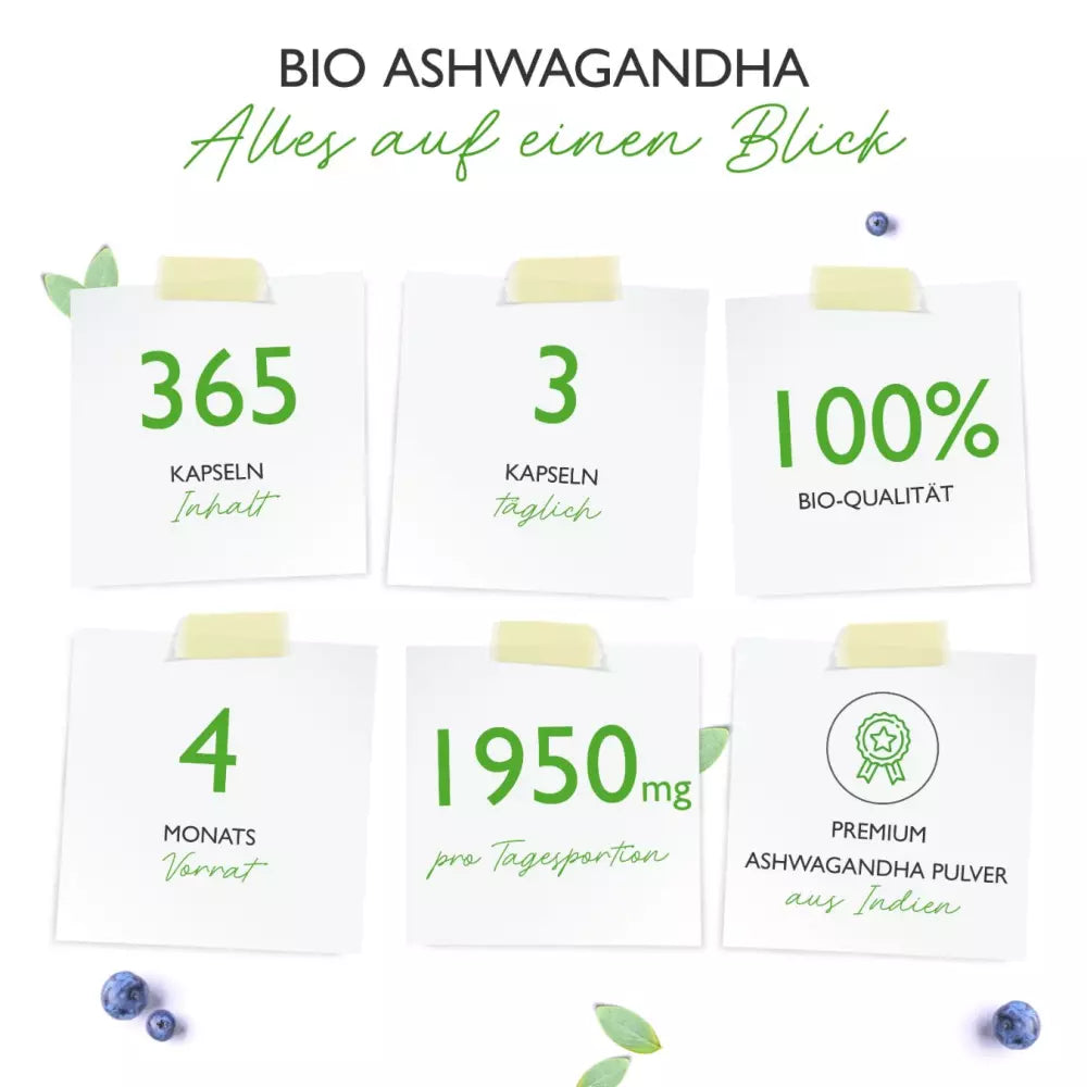 Bio Ashwagandha - 365 Kapseln