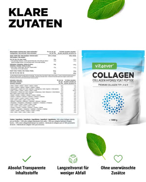 Kollagen Pulver - Collagen-Hydrolysat-Pulver - Peptolab-Light -  Peptide