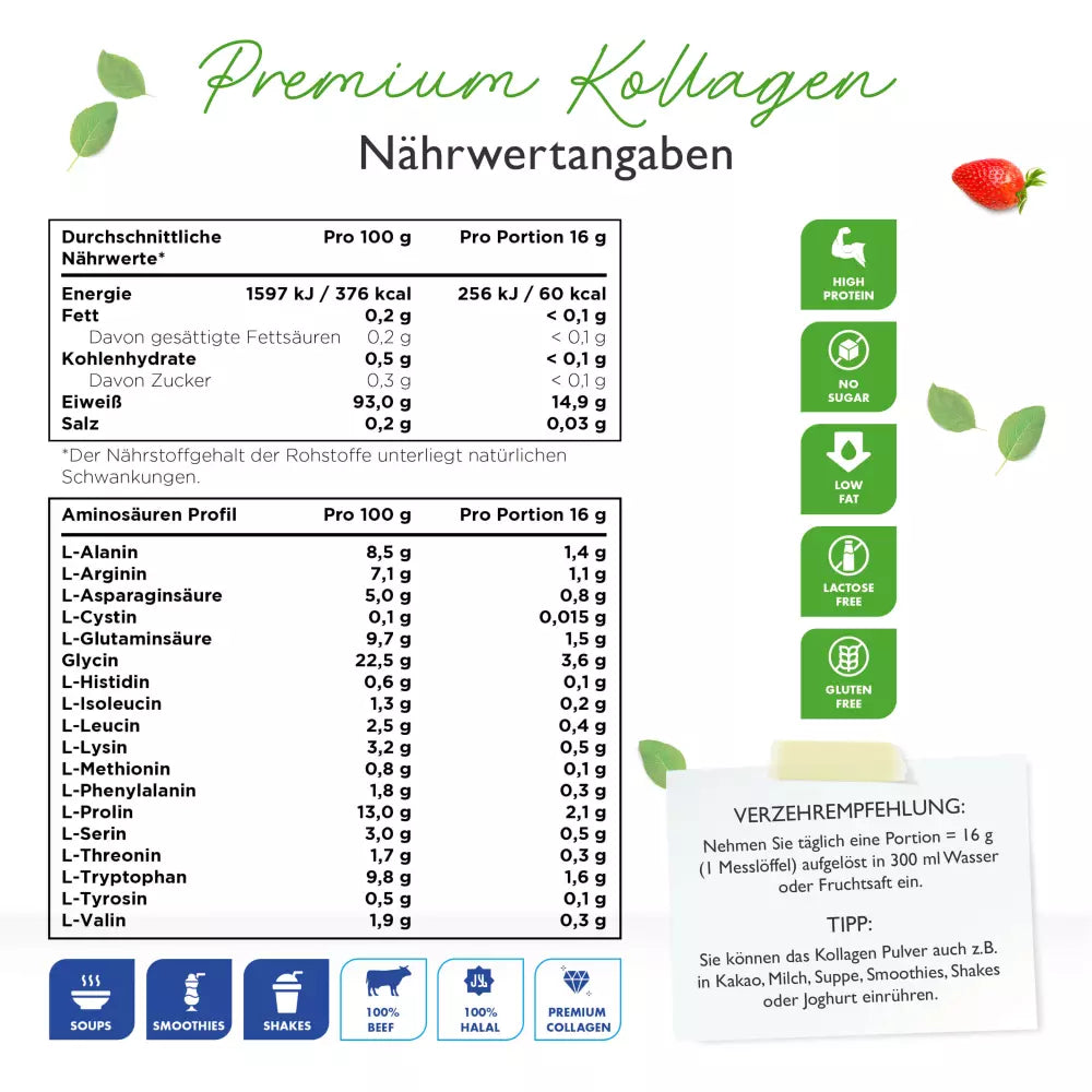 Kollagen Peptid Pulver (500g)