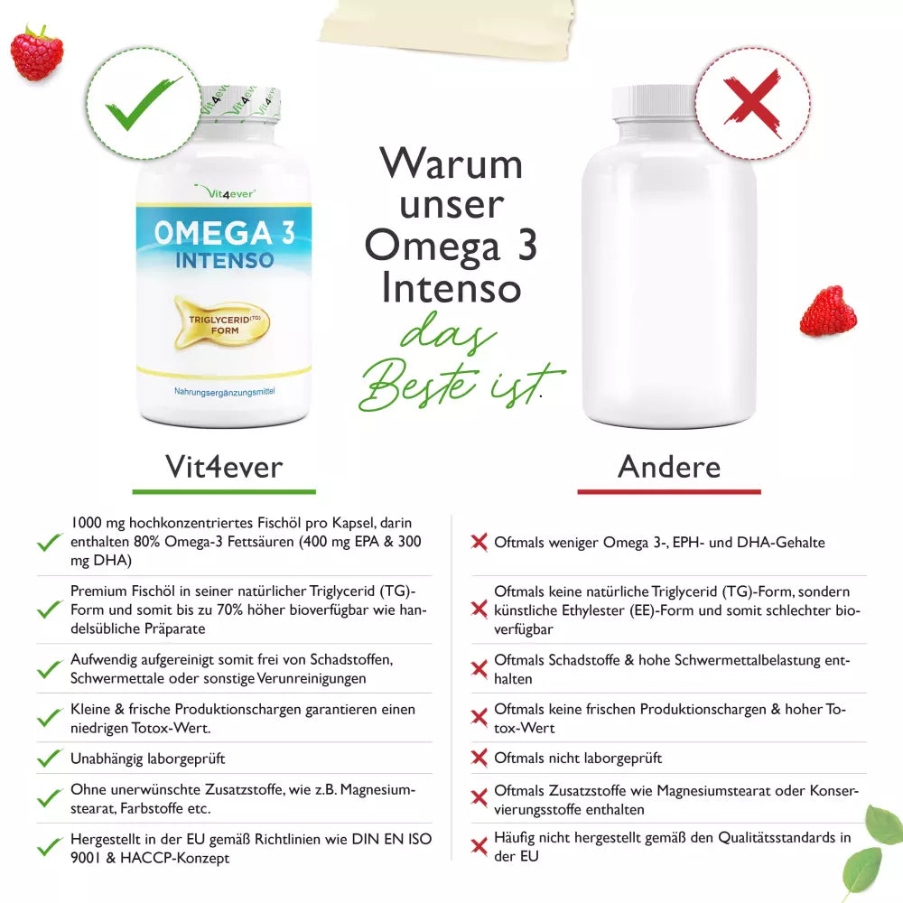 Omega 3 Intenso Fischöl (365 Softgel-Kapseln)