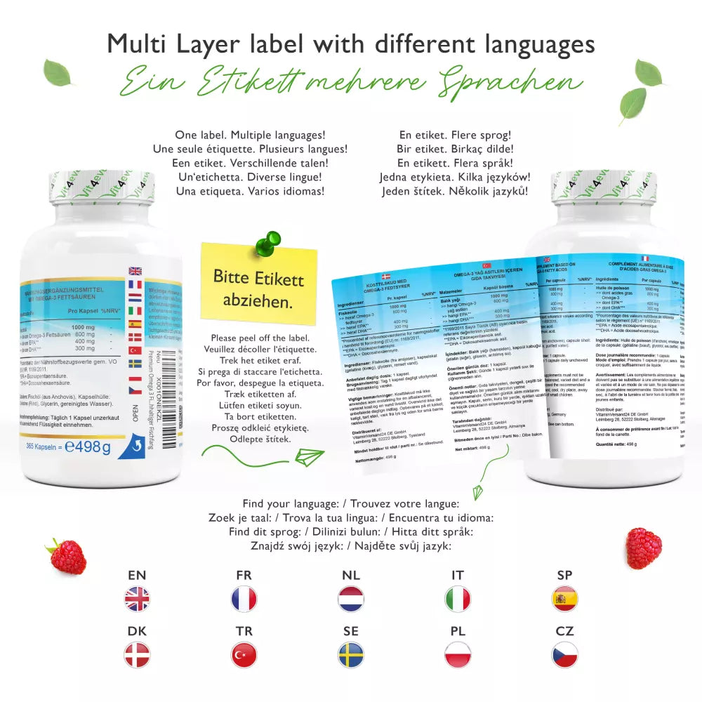 Omega 3 Intenso Fischöl (365 Softgel-Kapseln)