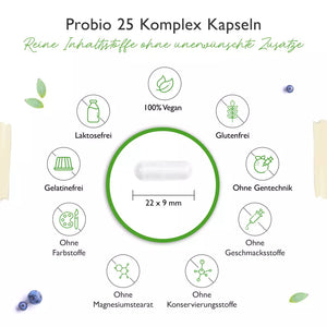 Probiotika Darmgesundheit Komplex - Darm-Kulturen Komplex mit 27 Milliarden Darmbakterien + Inulin