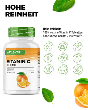 Vitamin C - 1000mg, 365 Tabletten