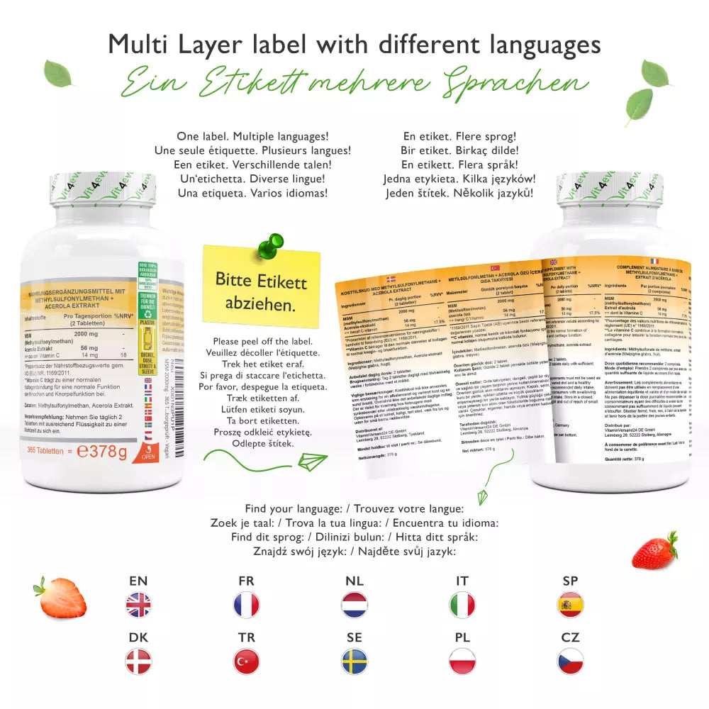 MSM +  Methylsulfonylmethan Vitamin C