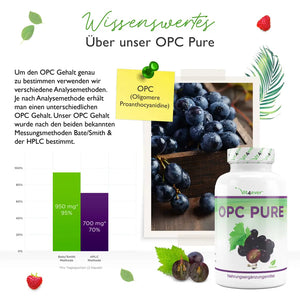 OPC Pure - 500 mg Traubenkernextrakt - (300 Kapseln)