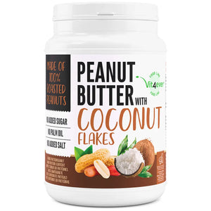100% Erdnussbutter (Smooth) mit Kokosflocken - Peanut Butter 1000 g