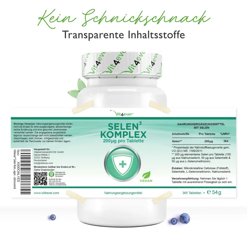 Selen 3-fach Komplex - 365 Tabletten mit je 200 µg