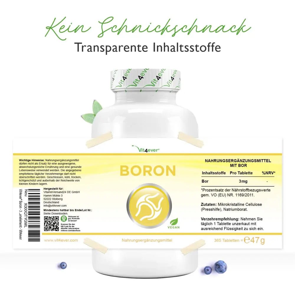 Bor / Boron 365 - 3 mg - Spurenelement (365 Tabletten)